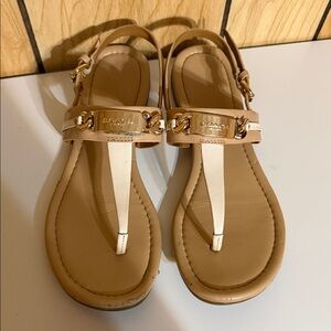 Coach Women's Beige Leather Sandals Size 7
